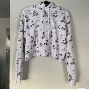 F21 Cropped Surfer Hoodie Size 2X